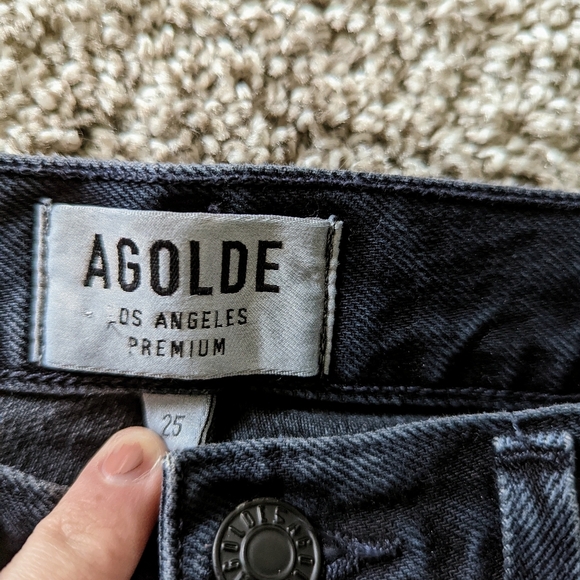 Agolde Dark Wash HR Jeans - Picture 6 of 11